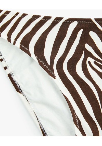 Koton Zebra Desenli Bikini Altı Kahverengi Desenli 6sak00241mm