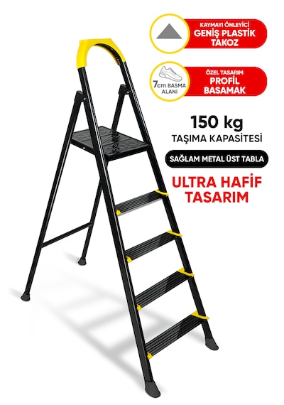 Hardy 4+1 Basamaklı Özel Tasarım Hafif Merdiven