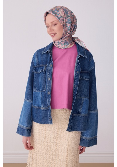 Belli İpek Eşarp - 4314-81 Pembe Twill