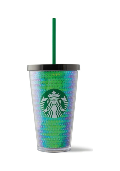 Starbucks Klasik Seri Soğuk Içecek Bardağı-Metalik Yeşil 473Ml