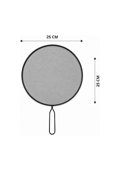 İbico İ22-421 Saplı Tel Yağ Sıçratmaz - 25 Cm Siyah Metal Çerçeveli 14 Cm Sap- 12'li Paket Diğer