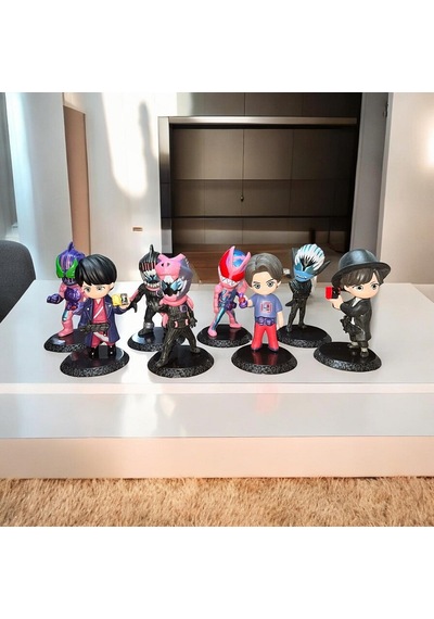 Vıp Kamen Rider Biblo 8 Li Karakter Set Rider Ichigo Kuug Aex-aid Build Wooon Fourze Ghost Biblo Diğer