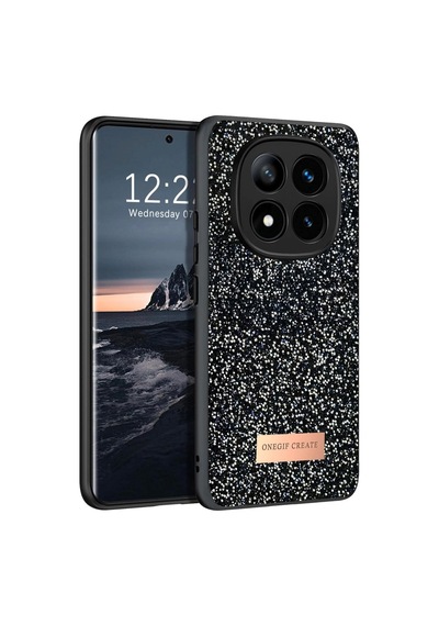 Onegif Redmi Note 14 Pro 4g Bright Simli Kapak - Siyah