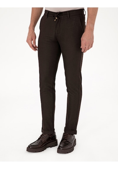 Pierre Cardin Erkek Koyu Kahverengi Pantolon Kanvas-chino 50310829-vr084 Koyu Kahverengi