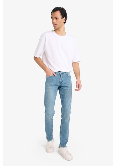 Defacto Pedro Slim Fit Dar Kalıp Normal Bel Dar Paça Jean Pantolon E3366ax26spnm29 Yeşil-nm29