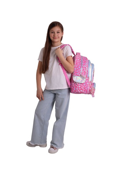 Wow Generation Kız Çocuk Girl Friends Baskılı Kırmızı İlkokul Ve Günlük Okul Sırt Çantası - W6059 - Dört Bölmeli