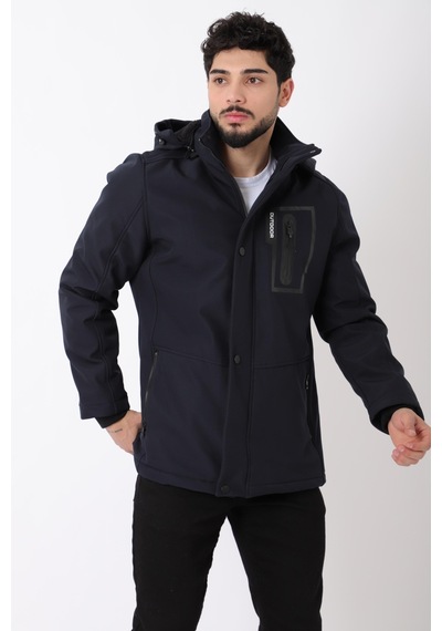 Stilkombin Çıkarılabilir Kapüşonlu Softsheel Mont Pldp 2991 50413 Siyah