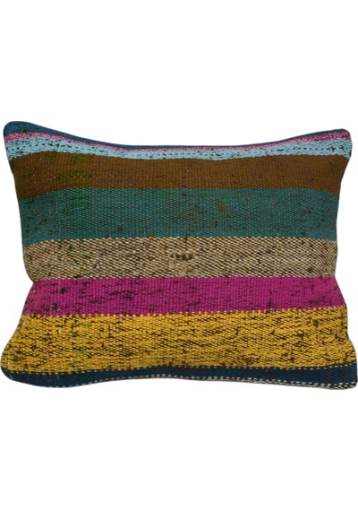 Zehra Abla Halı Yeni El Dokuma Dekoratif Kilim Kırlent Yastık Kılıfı 6231