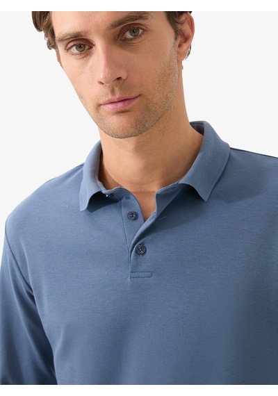 Erkek Polo Yaka T-shirt 40819 - Mavi Mavi