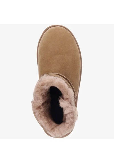 Emu Australia Leather Piction Boot Kadın Koyun Derisi Koyun Kürkü Bot Bej Camel