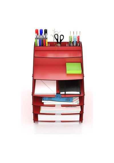 Design Otto Fx Large Modest 6 Renk A4 Evrak Rafı Masaüstü Organizer Kırmızı - 74202719 Kırmızı
