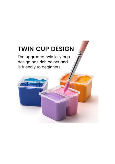 Hımı Twin Cup Gouache Set 112 Renk X 12 Gr Guaj Boya White Case Karışık Renk