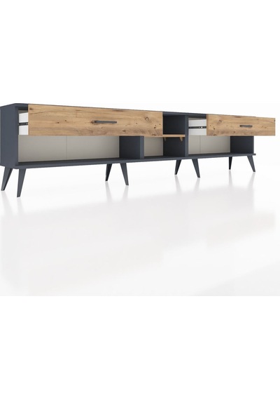 Arges Tv Ünitesi Tek Raflı 2 Çekmeceli 220x30x51 Antrasit-çam Atlas Çam/atlas Çam - Antrasıt Arges Tv Ünitesi Tek Raflı 2 Çekmeceli 220x30x51 Antrasit-çam Atlas Çam/atlas Çam - Antrasıt