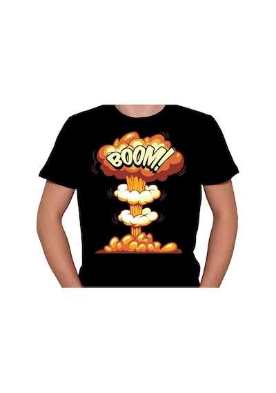 Boom Nükleer Patlama Füze Tişört Unisex T-shirt 001