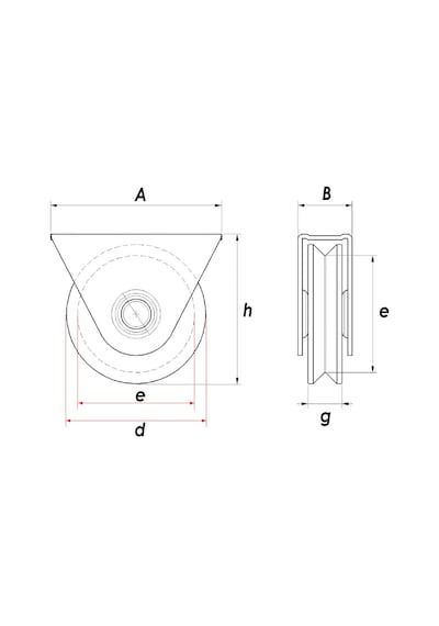 Rmt070 Sürgülü Demir Kapı İçin Tablalı Ray Makarası 70 Mm