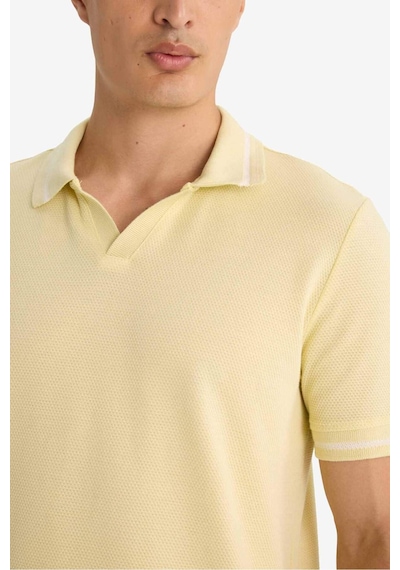 Defacto Regular Fit Polo Yaka Bubble Kısa Kollu Tişört F6265ax25smgn654 Yeşil