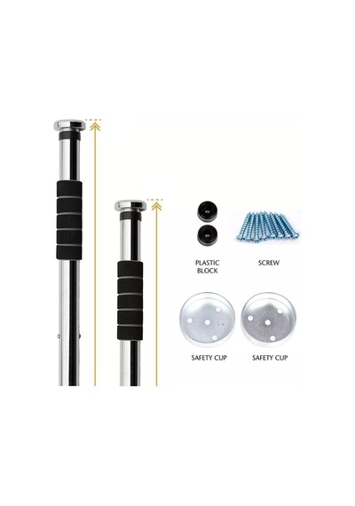 Clifton 100-150 Cm Krom Kapı Barı Koridor Barfiksi Spor Aleti, 1001508