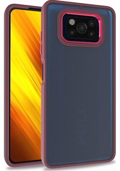 Poco X3 Kılıf Hptk Flora Kapak - Kırmızı Kirmizi