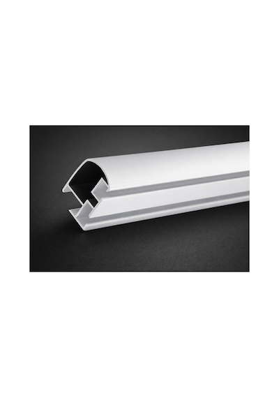 Beyaz Dekoratif Ray Alüminyum 2 Kanallı Dekoratif Metal Perde Kornişi Beyaz170cm - 853503874 Beyaz170cm