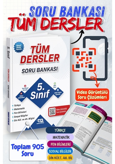 5. Sınıf Tüm Dersler Soru Bankası Tek Kitap - Meb Maarif Modele Uygun