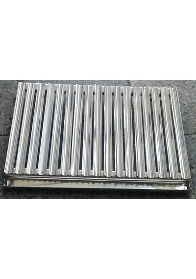 41X31.5Cm Oluklu Krom Çelik Izgara-