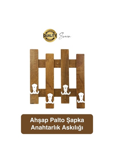 Özel Tasarım 5 Kancalı Doğal Ahşap Duvar Kapı Askısı Elbise Askılık Portmanto Vestiyer Anahtarlık Diğer