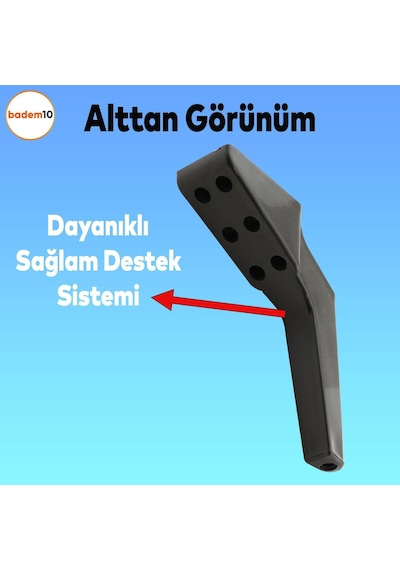 Logan 19 Cm Siyah Altın 4 Adet Set Mobilya Tv Ünitesi Konsol Koltuk Kanepe Destek Ayağı Ayakları M8 6395751