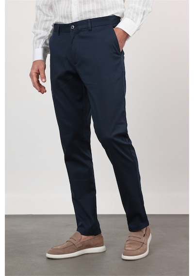 İmza Lacivert Yan Cep Comfort Fit Pamuklu Chino Pantolon 1003260172