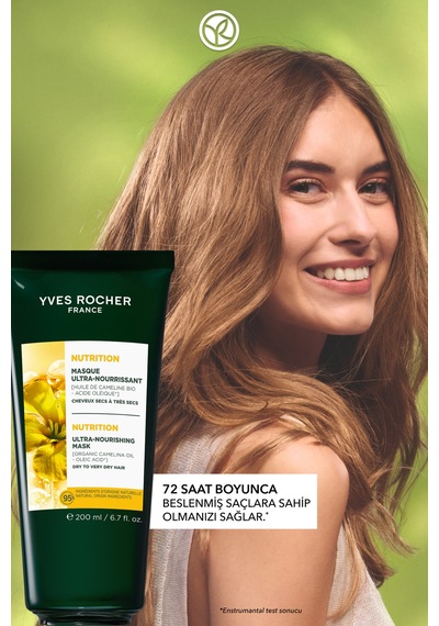 Yves Rocher Besleyici Prebiyotik Maske - Kuru Çok Kuru Saçlar / Nutrition - Vegan -200ml