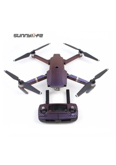 DJI Mavic Pro için Mor Karbon Grafik Su Geçirmez Pvc Cilt Çıkartm