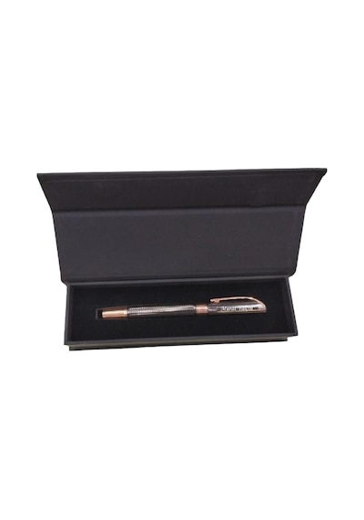 İsme Kişiye Özel Kutulu Rose Füme Kapaklı Metal Roller Kalem