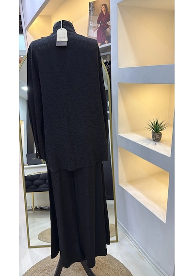 Nuss Pantolonlu Takım Siyah 1042