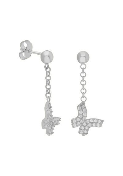 Sallantılı Kelebek Küpe 717088 Silver Gümüş
