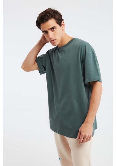 Grımelange Jett Erkek Oversize Fit %100 Organik Pamuk Kalın Dokulu Bisiklet Yakalı Koyu Yeşil T-shirt Koyu Yeşil Grımelange Jett Erkek Oversize Fit %100 Organik Pamuk Kalın Dokulu Bisiklet Yakalı Koyu Yeşil T-shirt Koyu Yeşil