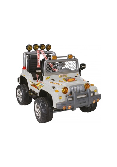 Kumandalı Çift Kişilik Mega Akülü Araba Gri - 12 Volt İki Kişilik Akülü Araba Akülü Jeep - Mega Off