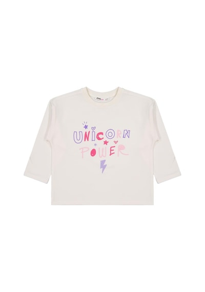 Civil Girls Unicorn Power Baskılı 2-5 Yaş Sweatshirt - Ekru