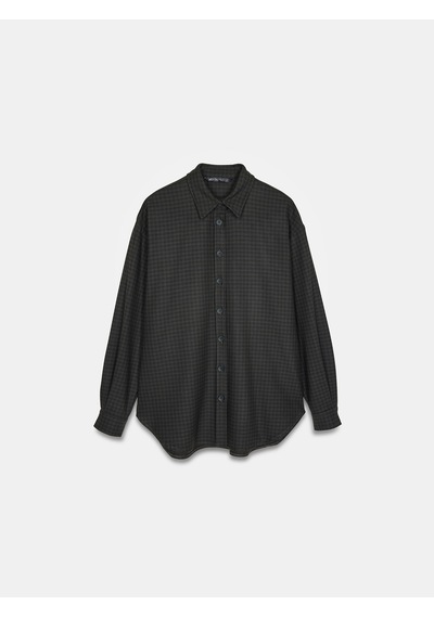 Dilvin 50525 Melanjlı Oversize Gömlek-koyu Kahve Koyu Kahve