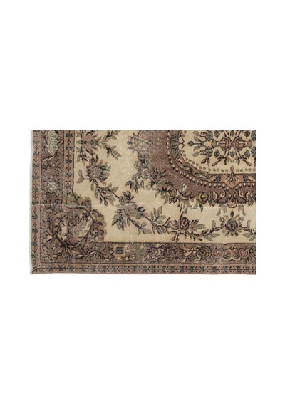 El Dokuması Vintage Yün-pamuk Naturel Halı 9646 163 X 253 Cm Çok Renkli