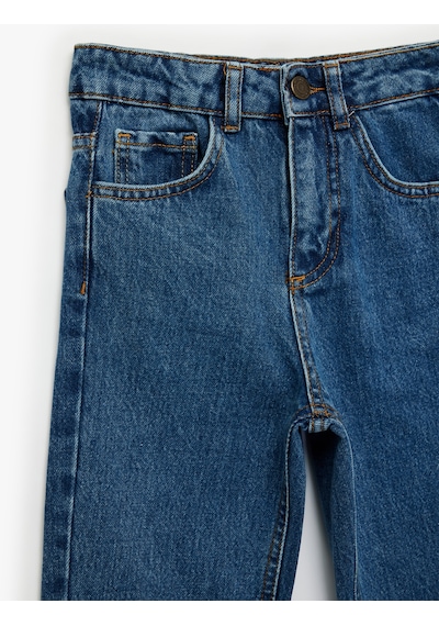 Koton Pamuklu Beli Ayarlanabilir Lastikli Jean Pantolon Dark Indıgo 6skb40010td Koyu İndigo Koton Pamuklu Beli Ayarlanabilir Lastikli Jean Pantolon Dark Indıgo 6skb40010td Koyu İndigo
