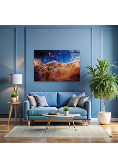 Yıldız Bulutsu - Cam Tablo - Deg1076 70 X 50 Cm
