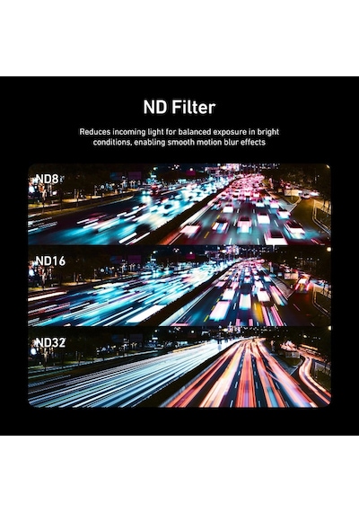 Telesin Osmo Action 5 Pro Filtre Seti Cpl Vnd Uv Action 3 4 Uyumlu Lens Filtresi