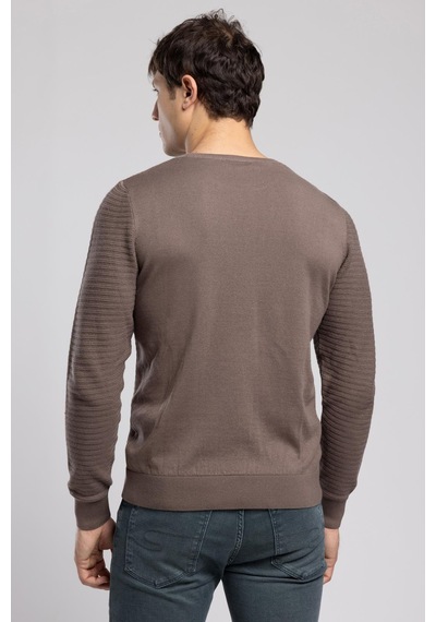 Lee Cooper Duane Erkek O Yaka Kazak Kahverengi-21062 K.vızon