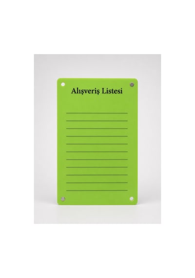 Alışveriş Listesi Yazı Tahtası - Silinebilir Kalemli Buzdolabı Not Panosu - 2 Adet Kalemli Sürpriz Hediyeli 41359092