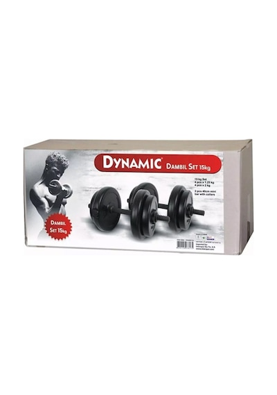 Dynamic Vinyl Dambıl Set 15 KG Siyah