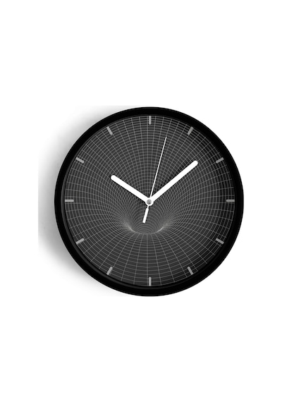 Olay Ufku Modern Duvar Saati - 25cm - Önü Camlı Siyah Kasa - Sessiz Mekanizma-jh0924 Siyah