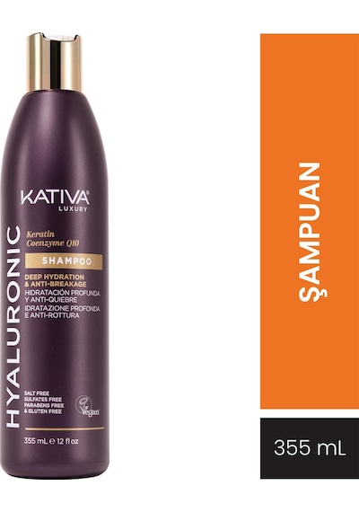 Kativa Hyaluronic Shampoo 355 Ml - Derin Nem Sağlayan Kırılma Önleyici Şampuan