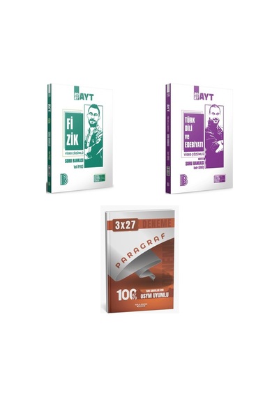 2027 2027 Benim Hocam Ayt Fizik + Edebiyat Türk Dili Ve Edebiyatı Video Çözümlü Soru + Ankapade 3'lü Set