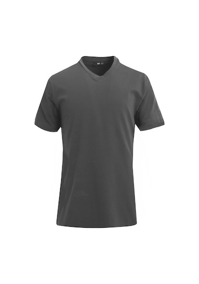 Uki Füme Comfort Fit V Yaka Basic T-shirt Füme