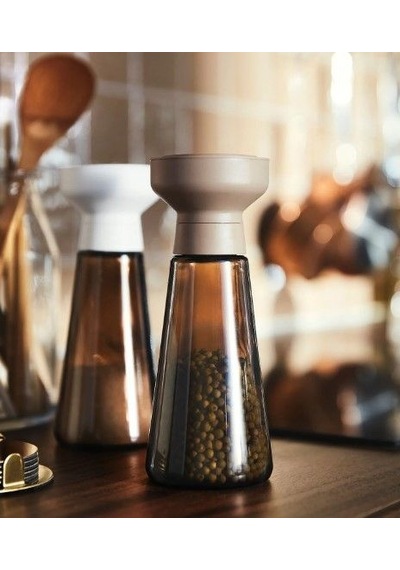 Ikea Halvtom 2'li Baharat Değirmeni Seti 19 X 8 Cm 300 Ml Kahverengi Siyah Kahverengi - Siyah