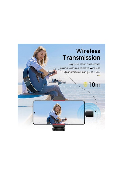 Ulanzi Wm-10 Akıllı Telefon Veya Tabletler İçin Kablosuz Klipsli Mikrofon Type-c - 3328a